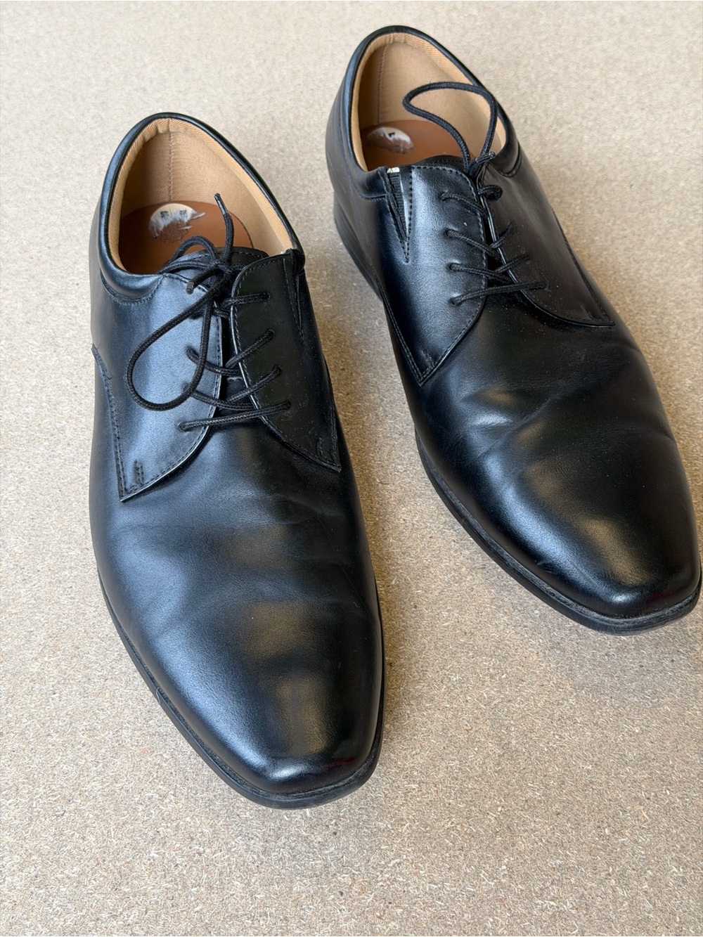Aldo Men's Black Leather Derby Dress Shoes